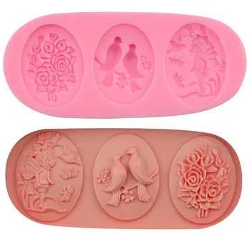

Rose Pigeon Angel Silicone Fondant Soap 3D Cake Mold Cupcake Jelly Candy Chocolate Decoration Baking Tool Moulds