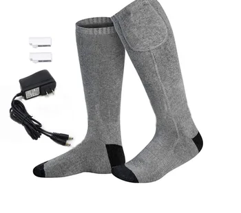 

USB charging New men's socks for skiing and fishing in winter 3.7V battery heated men's cotton socks gadgets cool