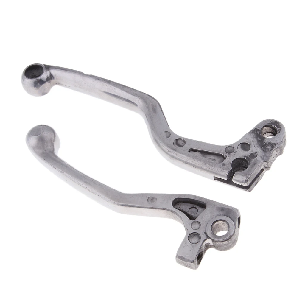 2Pcs Silver Brake Clutch Pump Lever Motorcycle Hydraulic Master Cylinder Accessories for Honda CRF250R 2004-2006