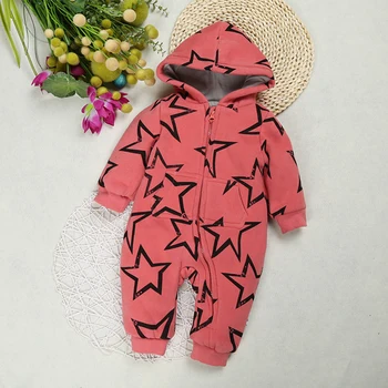 

Baby Girls Jumpsuits 0-24M Stars Rompers Newborn Baby Boy Girl Kids Zipper Cotton Romper Jumpsuit Winter Autumn Outfits Clothes