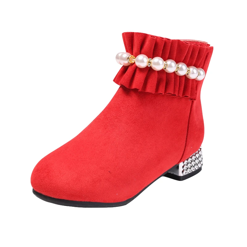 Kids High Heel Princess Boots Winter 
