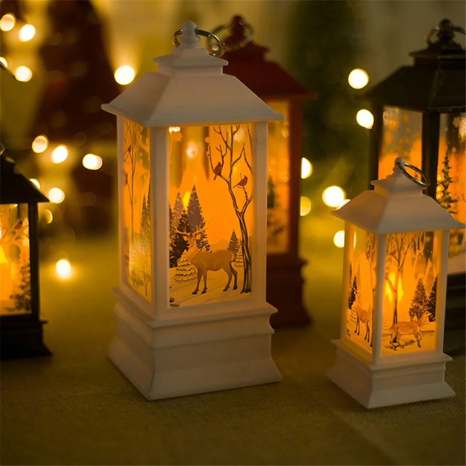 СВЕТОДИОДНЫЙ Светильник-ночник, Рождественский фонарь, настольная лампа, уникальная ручка, стабильная производительность, безопасные подсвечники, Подвески, декор для улицы