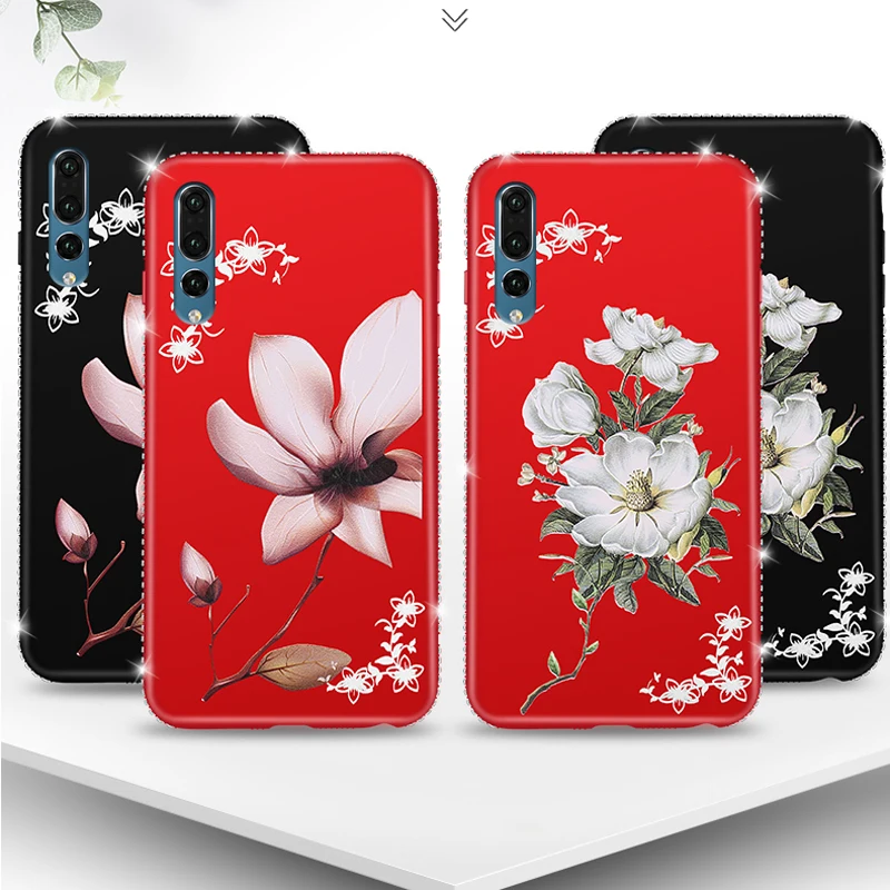 Алмазный цветочный чехол для Samsung Galaxy J4 J6 A6 A8 Plus J8 A7 2018 A9S A2 Core A90 A80 A60 A50 A70S A40 A30 A20 A10