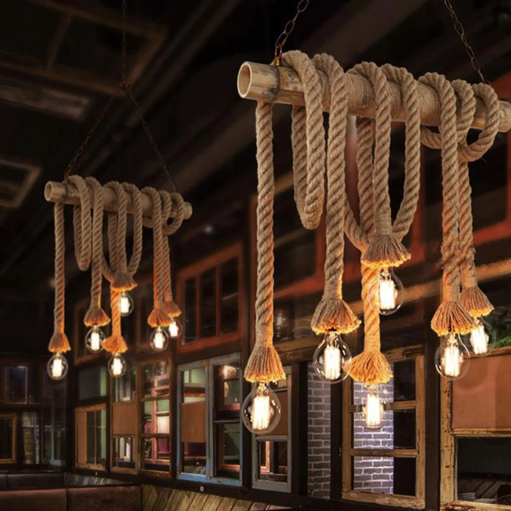 

2.5M E27 Single Heads Hemp Rope Ceiling Lamp Accessory Pendant Light Fittings