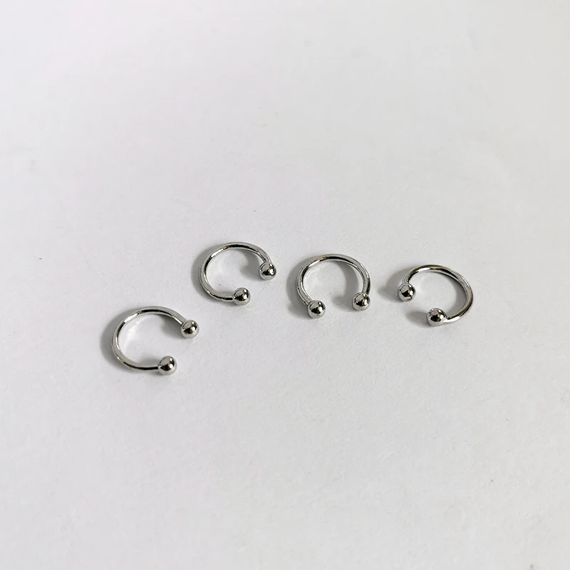 Peri'sBox Gold Silver Color Thin Tiny Ear Cuff Semi Circle Geometric Earrings Clips C Shape Minimalist Earrings for Women 2019 - Image 4