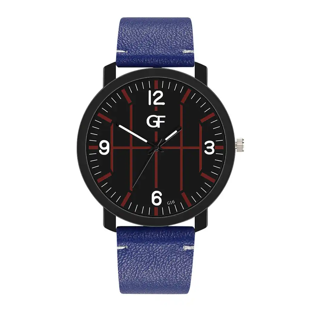 fashion casual leather strap military sport quartz wrist watch