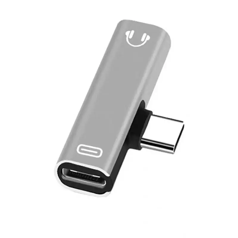 Тип usb-C аудио-адаптер для «2 в 1» C-до 3,5 мм разъем для наушников зарядки аудио конвертер для телефонов Xiaomi D2L3