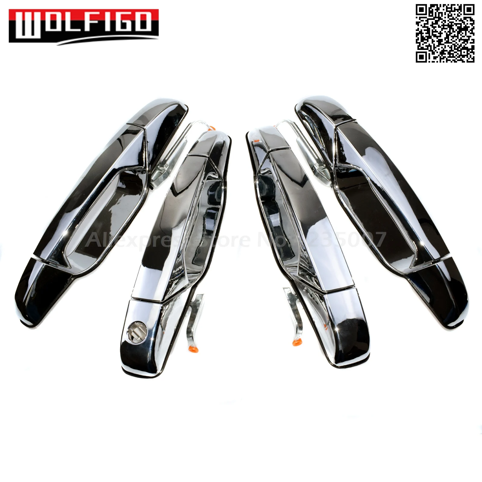 WOLFIGO передний задний LH RH хром наружные дверные ручки для Chevy Tahoe Gmc Yukon Sierra Denali 25960525,25960526, 25960521,25960522
