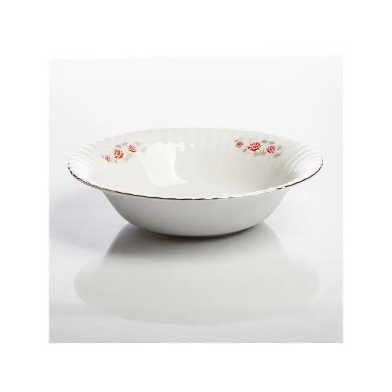 Салатник PORCELAINE Czech Gold Hands Серая роза 26 см | Дом и сад