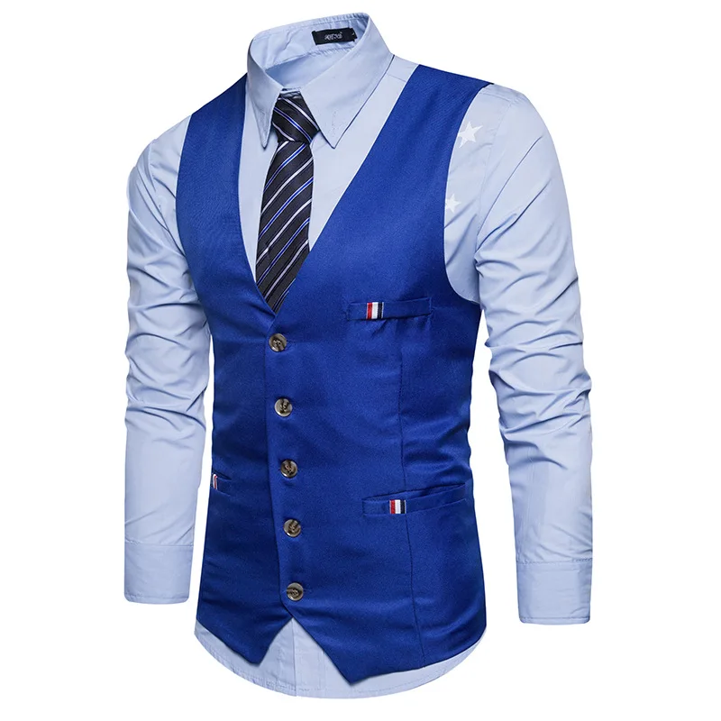New Style British-Style Suit Waistcoat Men Versitile Casual Business Formal Wear Waistcoat