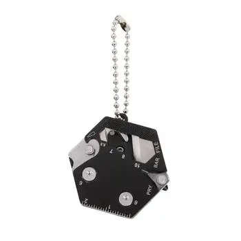 

Multifunctional Portable Folding Stainless Steel Screwdriver Bit Rope Cutter Bottle Opener Ruler Outdoor Repair Tool Accessories