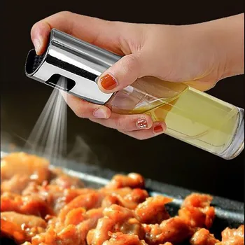 

New Fashion Oil Sprayer Stainless Steel Food-Grade Glass Bottle Portable Oil Dispenser Mister For Cooking, BBQ, Perfume