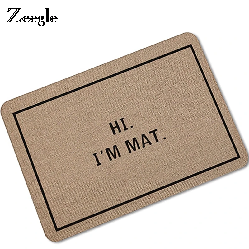 Zeegle Rubber Doormat Carpet For Living Room Entrance Mats Hallway Rugs Anti-slip Floor Mats Bathroom Mat Bedroom Carpet