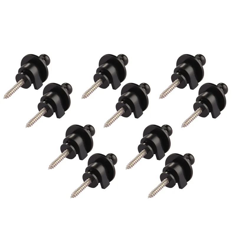 Топ!-10 шт гитарный Бас ремень Замки Черный Schaller-style Straplocks Замена круглая головка