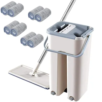 

Lazy Hands-free Bucket Mop Washing Flat Mop Home Cleaning Tool Set
