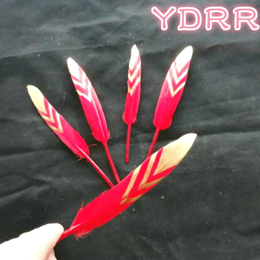 red Хорошее качество DIY гусиные перья модные перья для украшения костюмов - Цвет: red