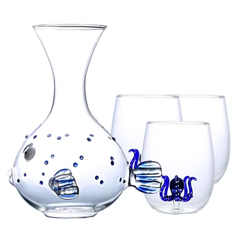 

Creative Octopus Cocktail Glass Transparent Jellyfish Glass Cup Juice Glass Goblet Wine Champagne Glass Decanter Brandy Decant