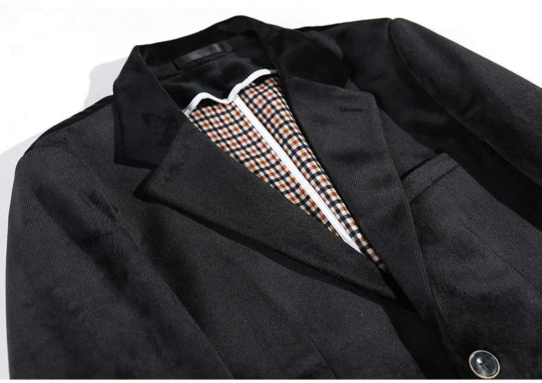Zogaa 2019 New Fashion Autumn Casual Men's Suits Corduroy Slim One-piece Trend Single West Fashion Small Male Suits Hot Sale