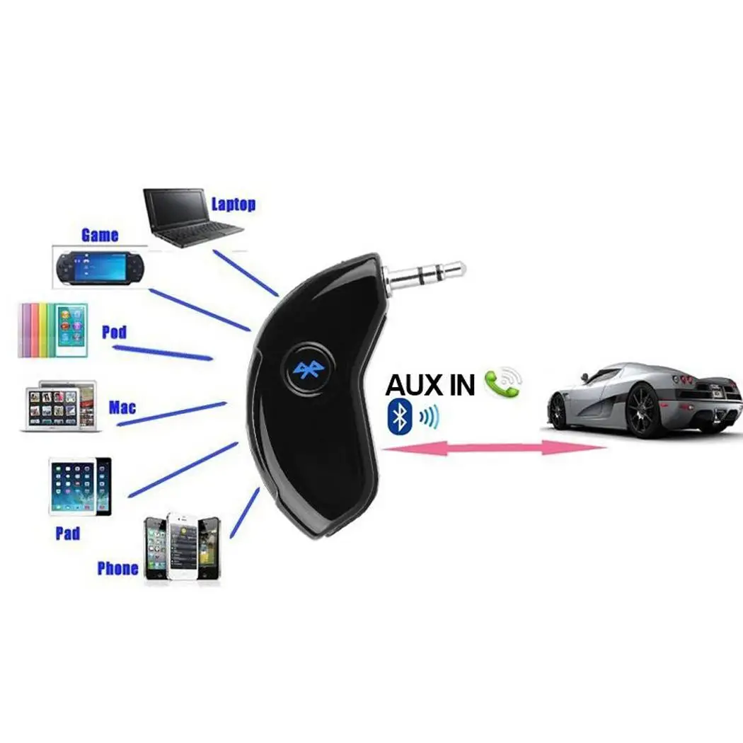 3,5 мм Bluetooth, беспроводное аудиоустройство приемник с 2402 МГц-2480 МГц 90дБ Регулировка громкости 5uA 30mA поддержка V4.2 и 2,1