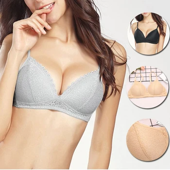 

BEFORW Thin Breathable Wireless Bralette Push Up Sexy Lingerie lace backless Seamless Bras For Women Comfortable Adjustable Bra
