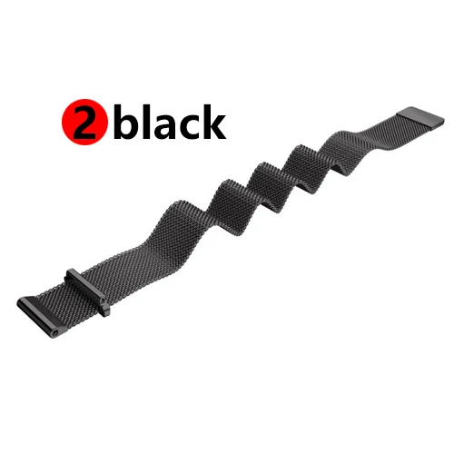 2 black 22 мм ремешок для часов samsung galaxy watch 46 мм 42 мм active 2 gear S3 Frontier ремешок Milanese Amazfit bip huawei watch GT ремешок 20 - Цвет ремешка: 2 black