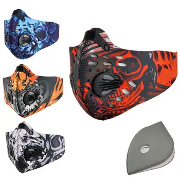 

Activated Carbon Dust-proof Cycling Face Mask Men Women Anti-Pollution training Bicycle Bike Outdoor Running mask face shield