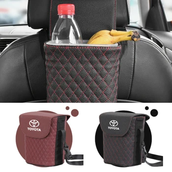 

Car Trash Can Bin Bag Rubbish Garbage Holder for Toyota Corolla Yaris Avensis Camry Prius Auris Supra Rav4 Prado Hilux CHR Mr2