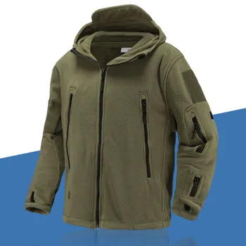

Bigweety Jacket Military Tactical Fleece Men Warm Jacket Polar Army Clothes Multiple Pocket Outerwear Casual Thermal Hoodie Coat
