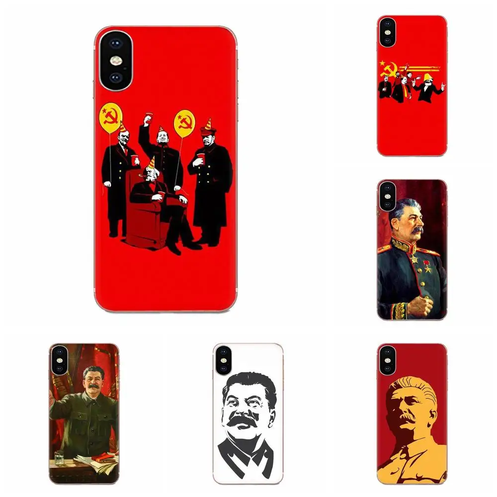 

Soft TPU Protector Cases For Apple iPhone 4 4S 5 5C 5S SE 6 6S 7 8 11 Plus Pro X XS Max XR Communist Party Stalin