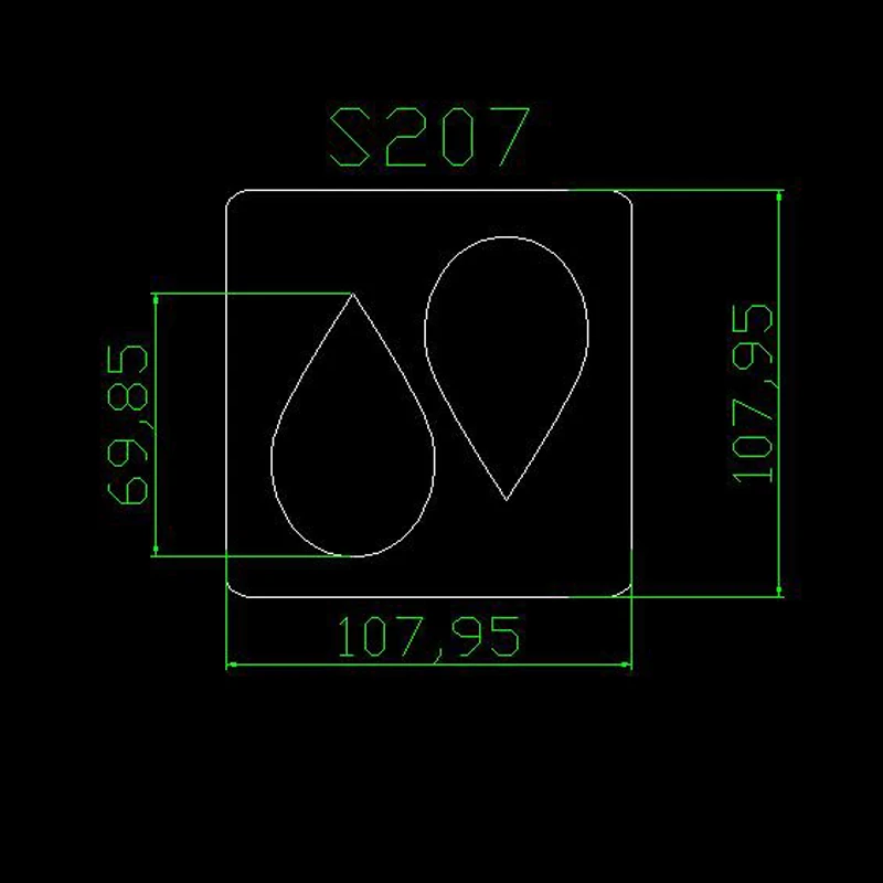 Eardrop-S207 стальные деревянные штампы для скрапбукинга Толщина/15,8 мм/