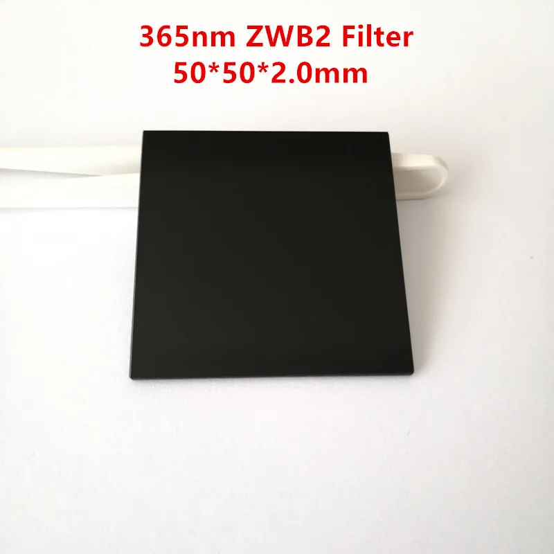 50*50*2 0 мм 365nm UV передающий фильтр ZWB2 Видимый светильник поглощающий черное стекло