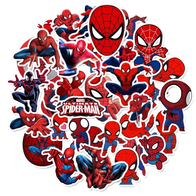 

35pcsWaterproof sticker Spiderman Stickers Cartoon Anime Superheros Marvel for Laptop Car Skateboard Luggage Decal