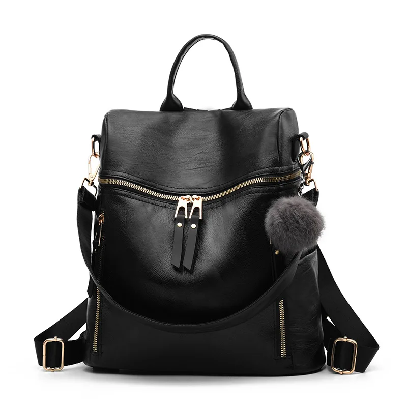

MONNET CAUTHY New Bags for Women Fashion Soft PU Zipper Solid Color Yellow Black Backpacks