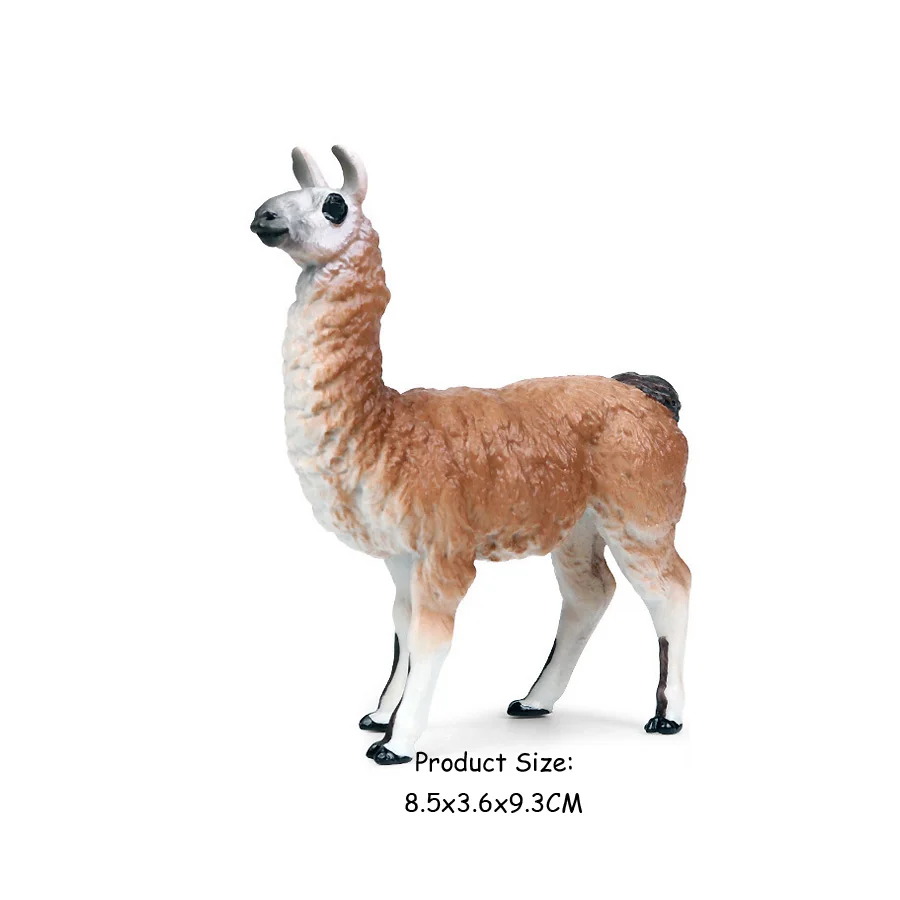 Реалистичная пластиковая Милая Альпака дикая Llamas животное подвижная фигурка-модель, животные-животные развивающие Фигурки игрушки подарок для детей - Цвет: styles E