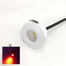 1 шт. белый корпус красный цвет мини светодиодный светильник 3,5 Вт 39 мм 95 в-277 В дисплей ювелирных изделий Потолочные пятна встраиваемый шкаф точечный светильник