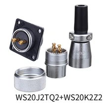 WEIPU WS20 TQ+Z Industrial Waterproof Power Connector IP67 M20 Screw Crimping 2Pin 3Pin 4Pin 5Pin Panel Electrical Connectors