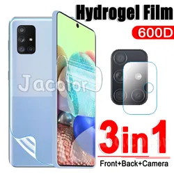 3 - in - 1 Hydrogel Safety Film with Screen Protector, Back Cover, and Camera Glass - 3 IN 1 (For Samsung A71 4G)