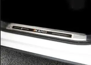 Для Skoda Kamiq порог из нержавеющей стали добро пожаловать скутер двери и педали Kamiq украшения - Цвет: Inside