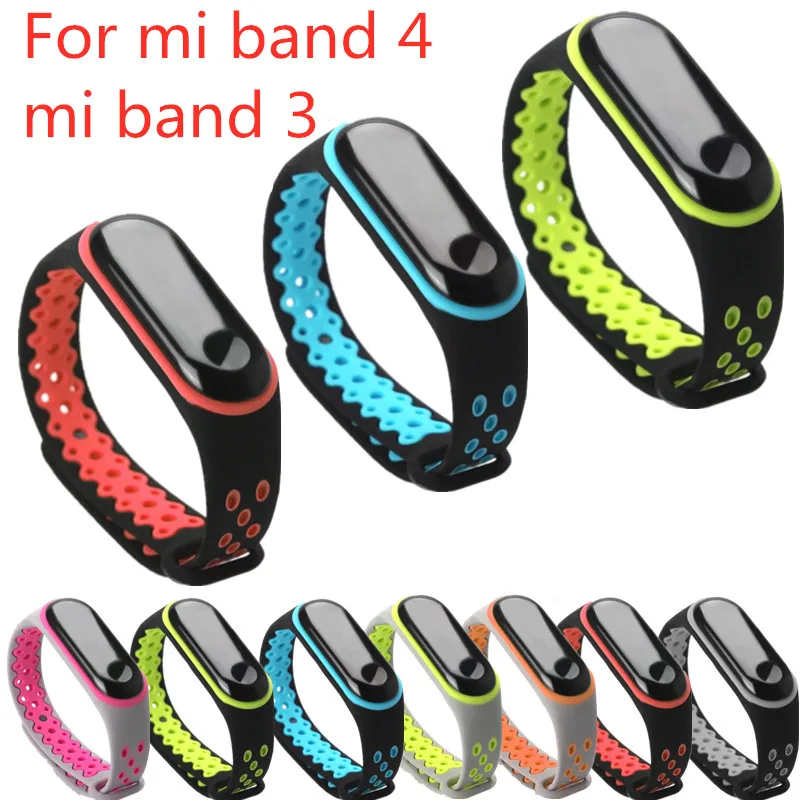 Спортивный ремешок для браслета Xiaomi Mi Band 4 3 спортивный силиконовый смарт часов