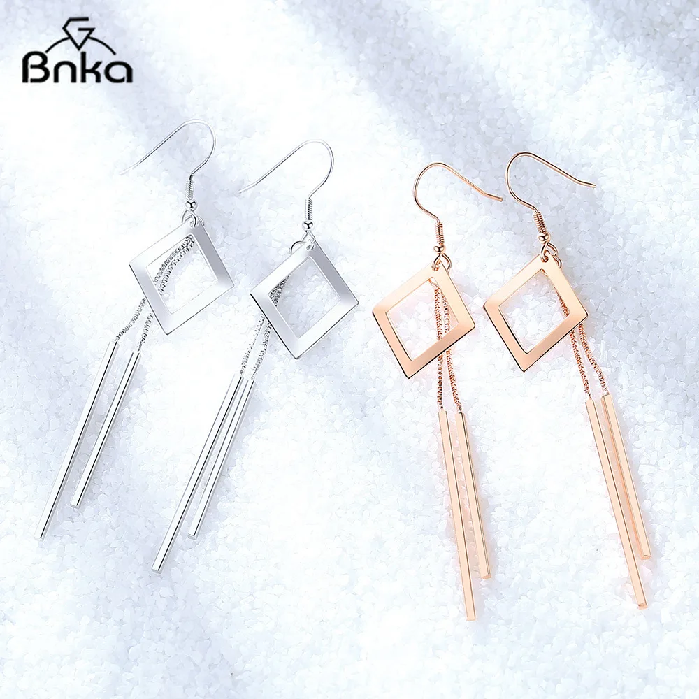 

European Lady Tassel Earrings Jewelry for Women Girl Silver/Gold Color Earrings new Year's Gift Geometric