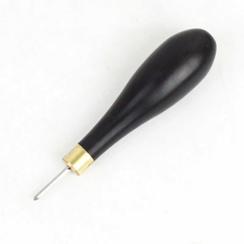 HOT Diamond Shape Awl Wooden Handle Needle Stitching Tool Leathercraft Sewing For Leather Tent Canvas DIY Stitcher Taper TI99