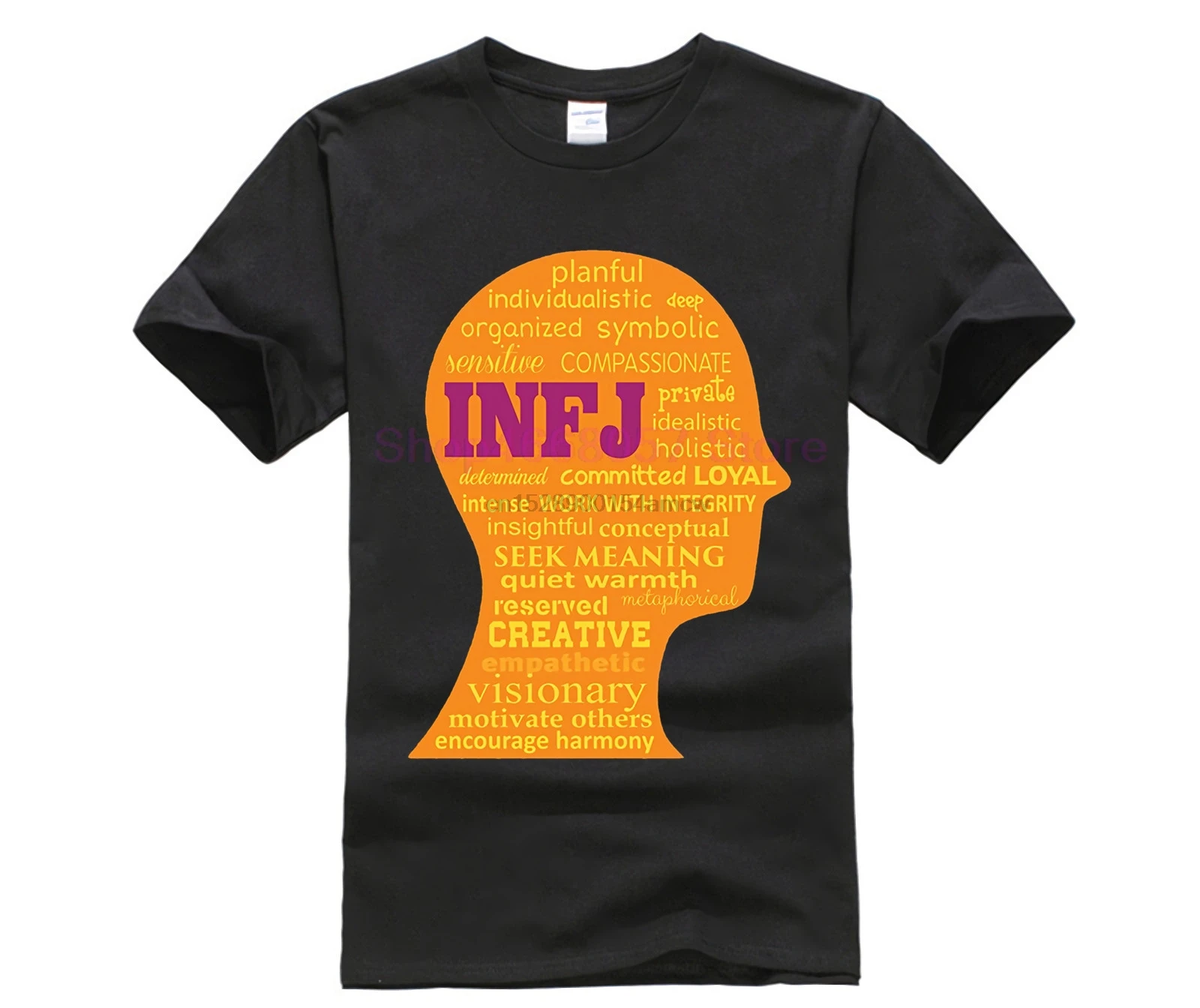 INFJ Meyers Briggs Описание головы футболка MBTI личности |