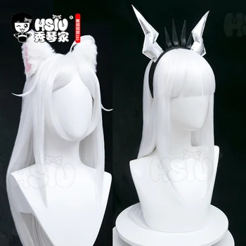 

ã€ŒHSIU Brandã€Helltaker Lucifer Helltaker Cosplay Wig Multiple girls white wigs + free hair accessories Fiber synthetic wig