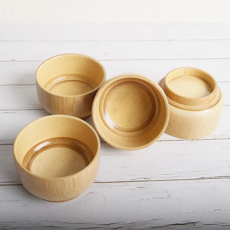 " 10 см натуральные деревянные чаши бамбуковые деревянные чаши домашнего использования экологически чистый маленький соусник
