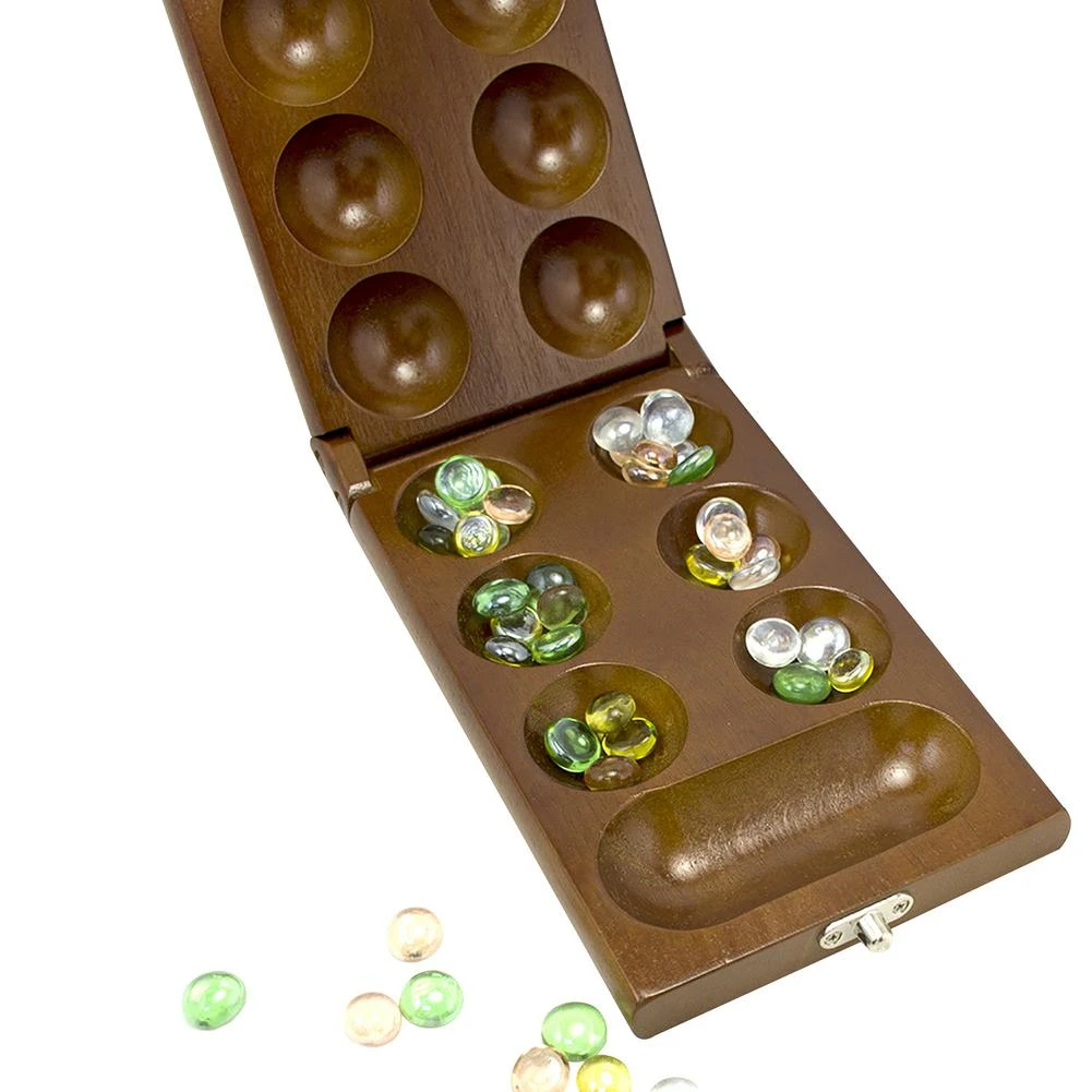 Mancala Game For Kids Classic Board Games Portable Games For Family Game  Night With Multicolor Stones And Wooden Case Strategy B - Board Game -  AliExpress