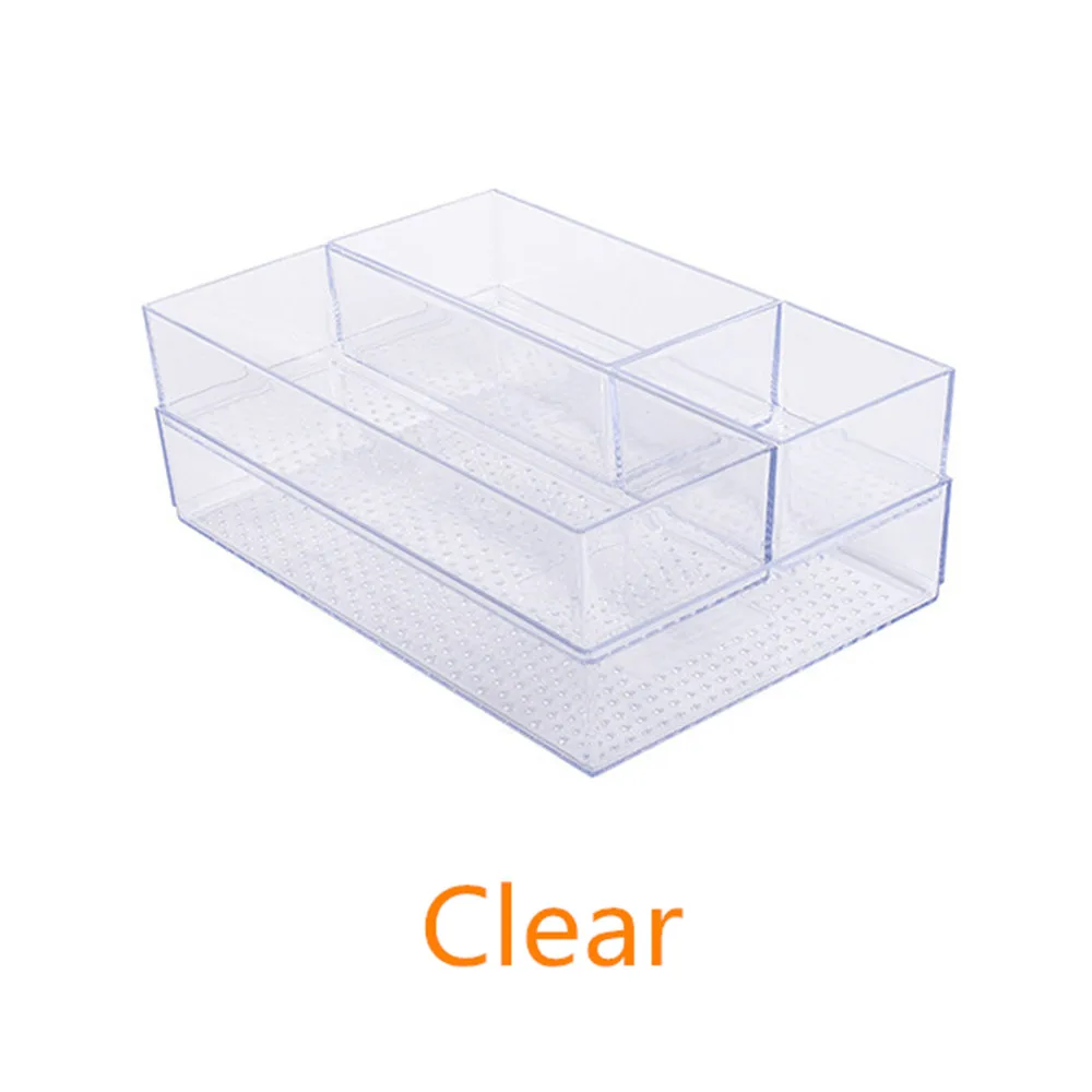 Drawer Style Make Up Storage Box Acrylic Sundries Cosmetic Container  Kitchen Cutlery Divider Case Desktop Sundries Organizer 4
