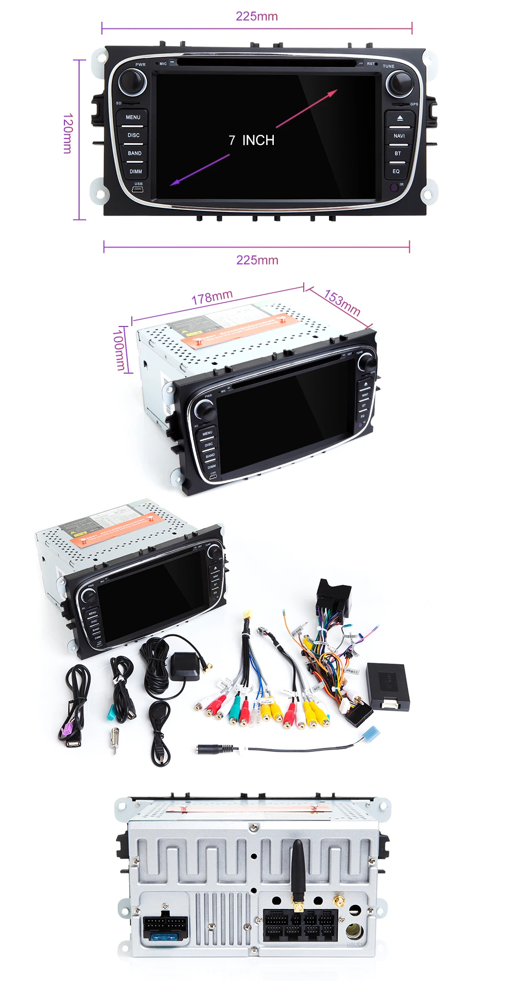 Perfect 8 Core DSP 4G 64GB 2 din Android 9 Car Radio Multimedia For Ford Focus 2 3 mk2 Mondeo 4 Kuga Fiesta Transit Connect S-MAXC-MAX 23 Perfect 8 Core DSP 4G 64GB 2 din Android 9 Car Radio Multimedia For Ford Focus 2 3 mk2 Mondeo 4 Kuga Fiesta Transit Connect S-MAXC-MAX 23