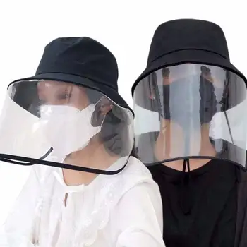 

Unisex Anti-fog Protective Fisherman Hats Anti-virus Anti-spit Isolation Mask Face Protective Mask Baseball Cap Detachable