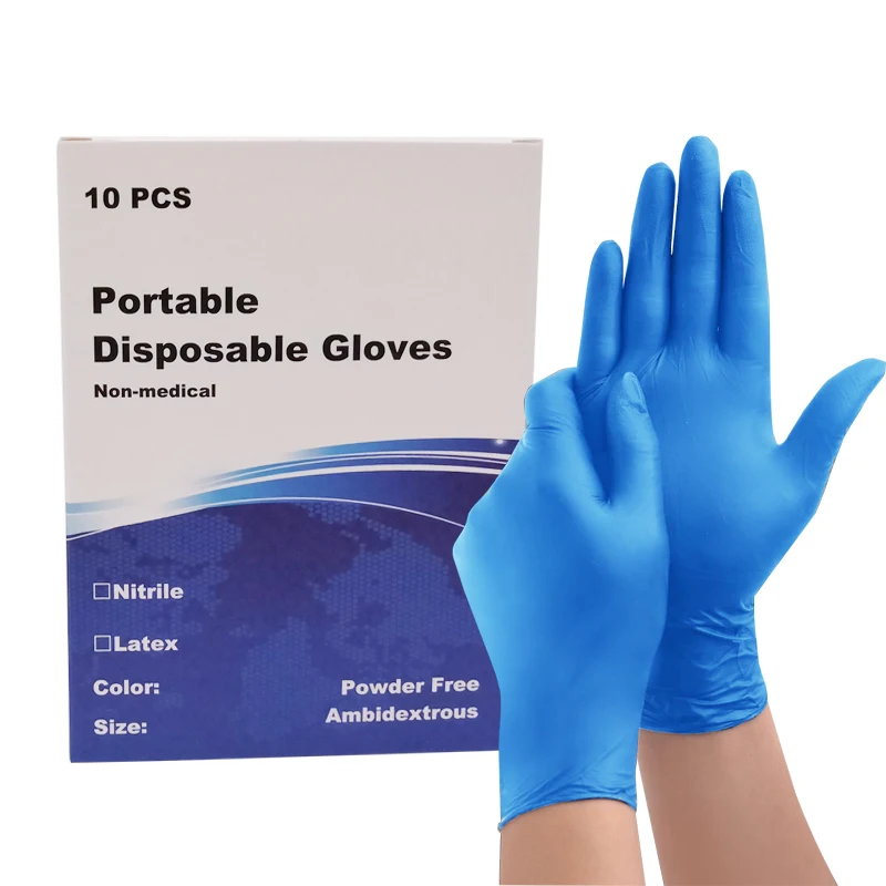 Nitrile Latex Disposable Work Garden Gloves Box M S Powder Free Safety Men Women's Black White Protective For Washing Dishes