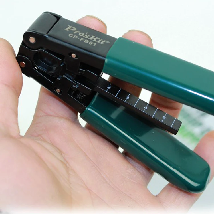 CP-FB01 Pro'sKit CP-FB01 FTTH инструмент для зачистки кабеля оптический волоконный, плетеный инструмент для зачистки кабеля - Цвет: CP-FB01